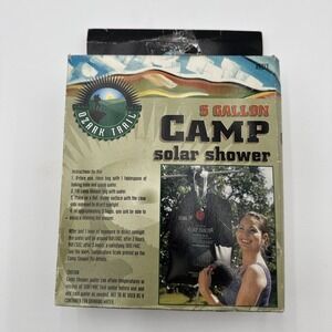 New Ozark Trail 5-Gallon Solar Compact Camp Shower w/Hanging Kit K6213